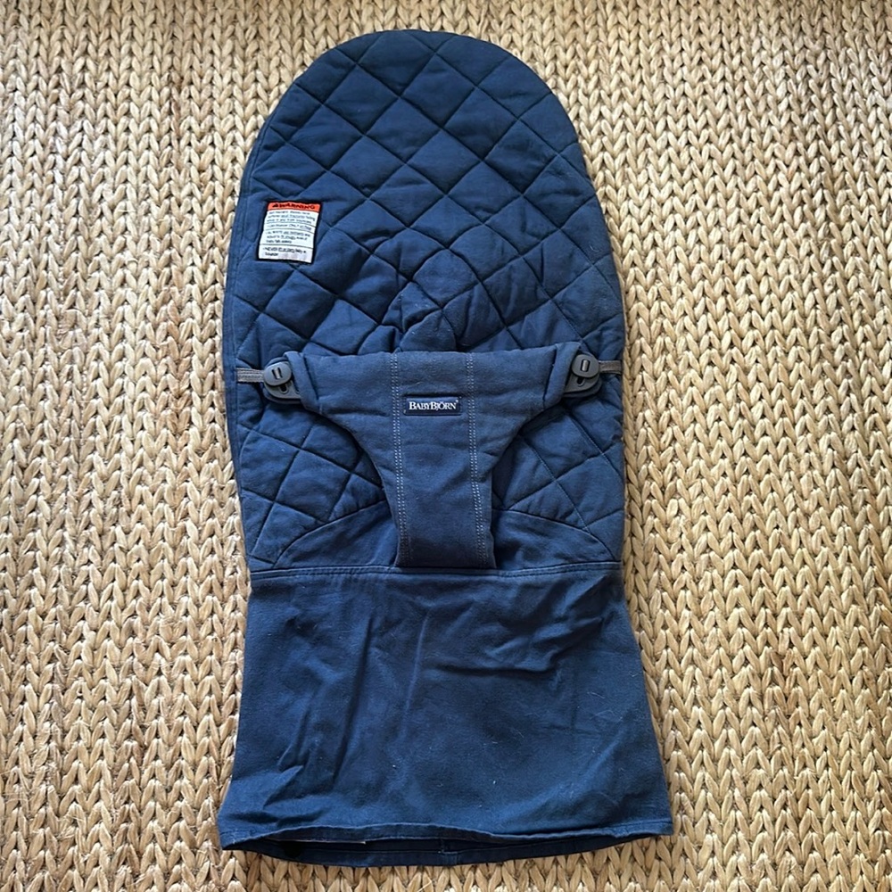 new navy blue babybjorn bouncer cover